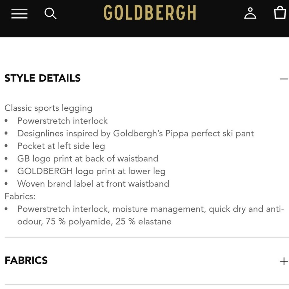 Goldbergh Claudine Tight Champagne Beige High Waist Sports Leggings NEW Ski Sz S - Picture 3 of 15